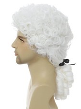 Judge Colonial Wig for Men Funny Wigs Washington Halloween Costume Cosplay Wi...