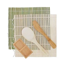 Sushi Rolling Kit - 2x rolling mats, 1x rice paddle, 1x spreader, 1 Compartment