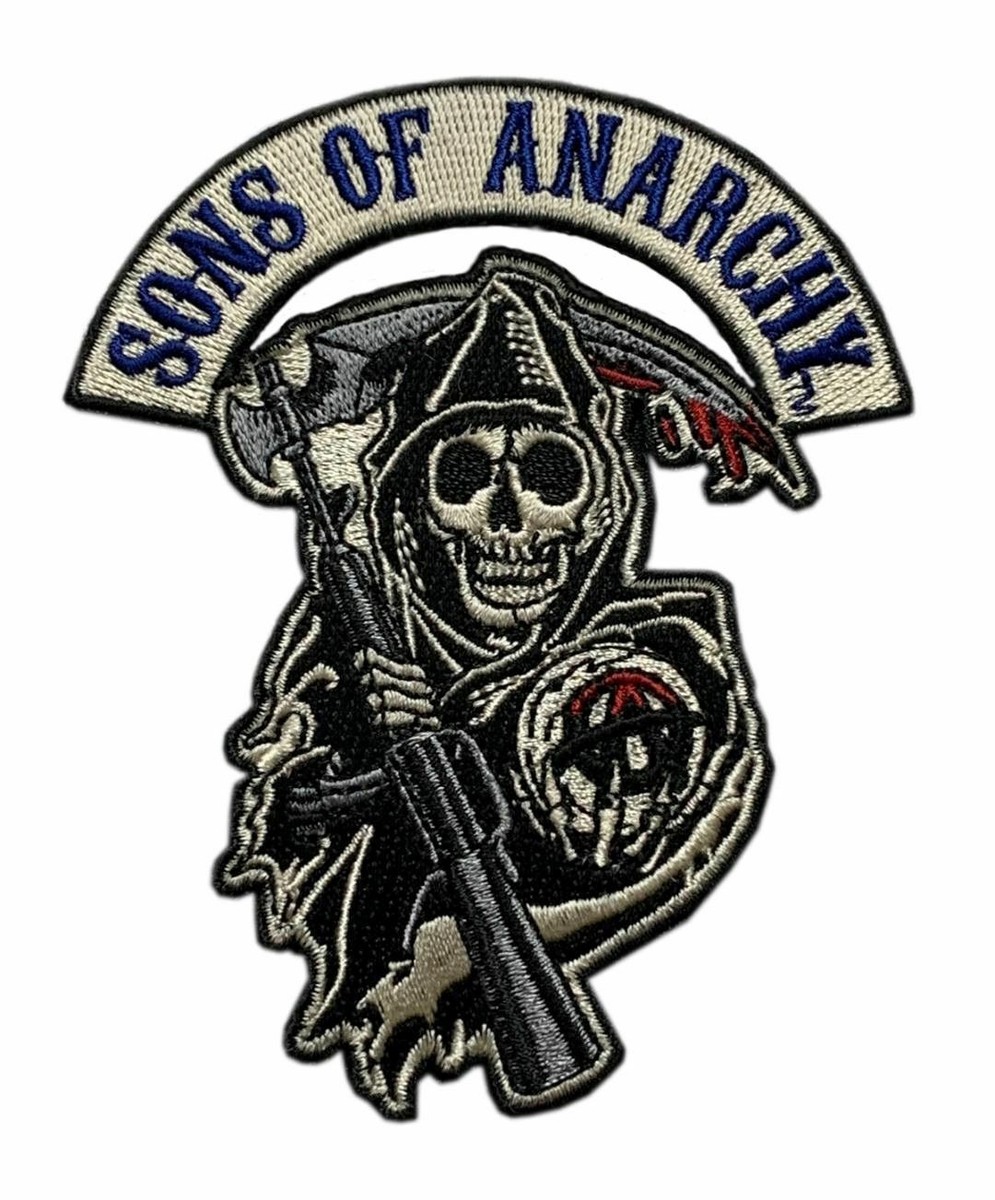 【SPERONE】[Sons of Anarchy] Lambskin Patch Single Rider Jk SONS OF ANARCHY SOA SAMCRO REAPER OUTLAW MC BIKER PATCH (CP4