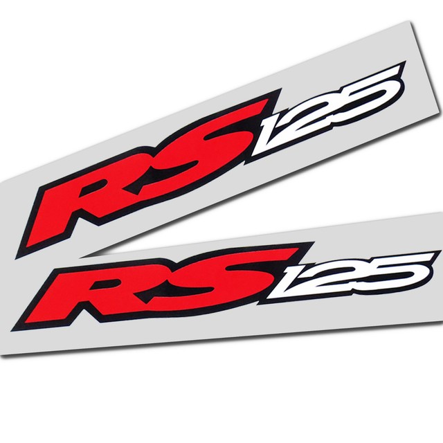 Aprilia Rs 125 Motorcycle Graphics Stickers Decals X 2 Red White
