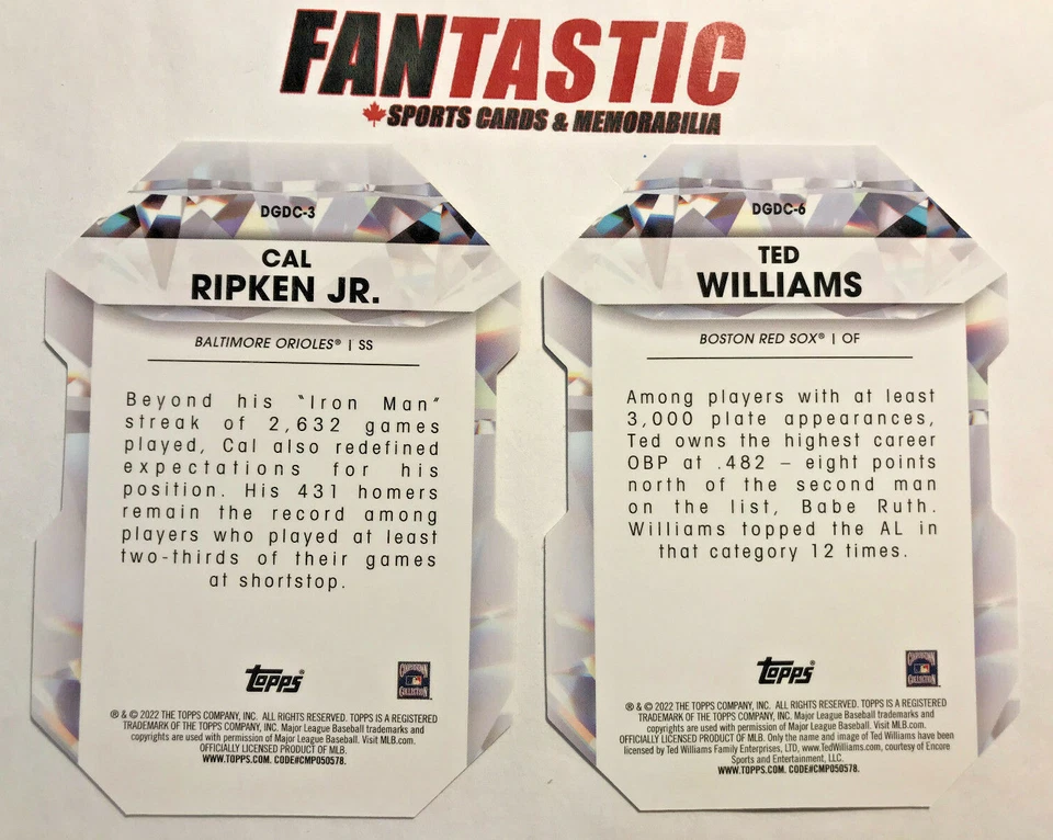 2022 Topps Series 1 & 2 & Update Insert Cards DIAMOND GREATS Die-Cuts YOU PICK - Image 2 of 2