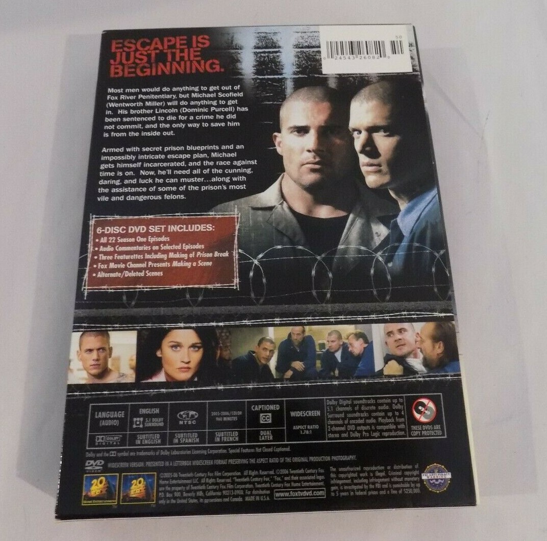 Prison Break Season 1 DVD 6 Disc Set | eBay