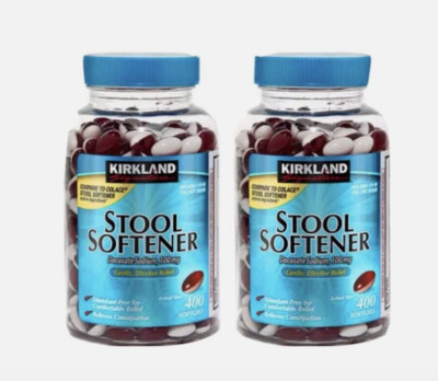 Kirkland Stool Softener 100 mg 2 Pack 400 each Docusate Sodium NEW