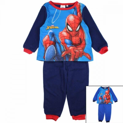 Spiderman Schlafanzug Pyjama Fleece 2 tlg. Marvel Größen: 98 104 110 116 128