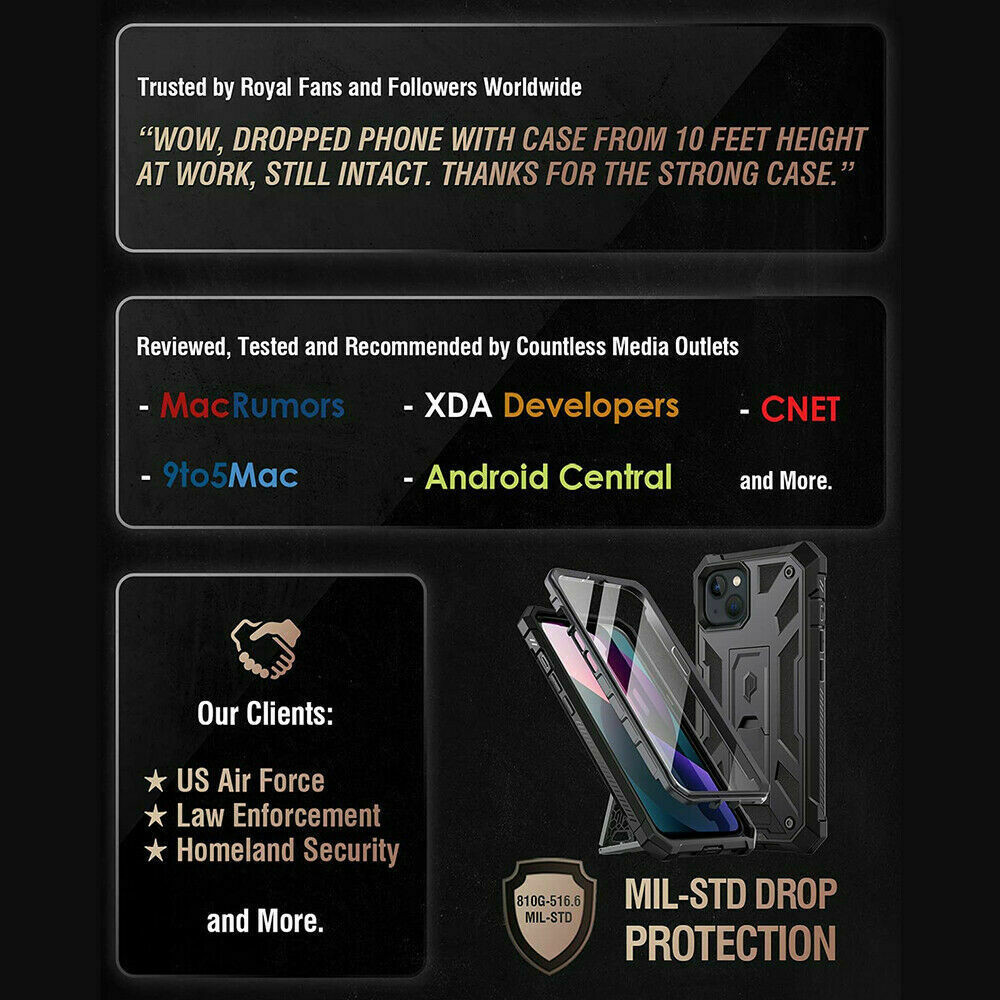 Poetic Spartan Series Phone Case for iPhone 13 6.1 inch Cover Metallic Gun Metal