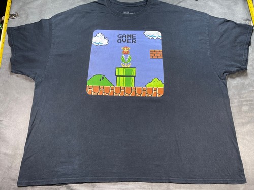 Black 5Xl Super Mario Brothers Nintendo Game Console Shirt Game Over
