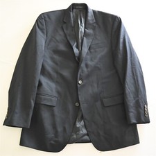 Lauren Ralph Lauren 42L Navy Blue 100 Wool Mens Blazer Suit Jacket Sport Coat