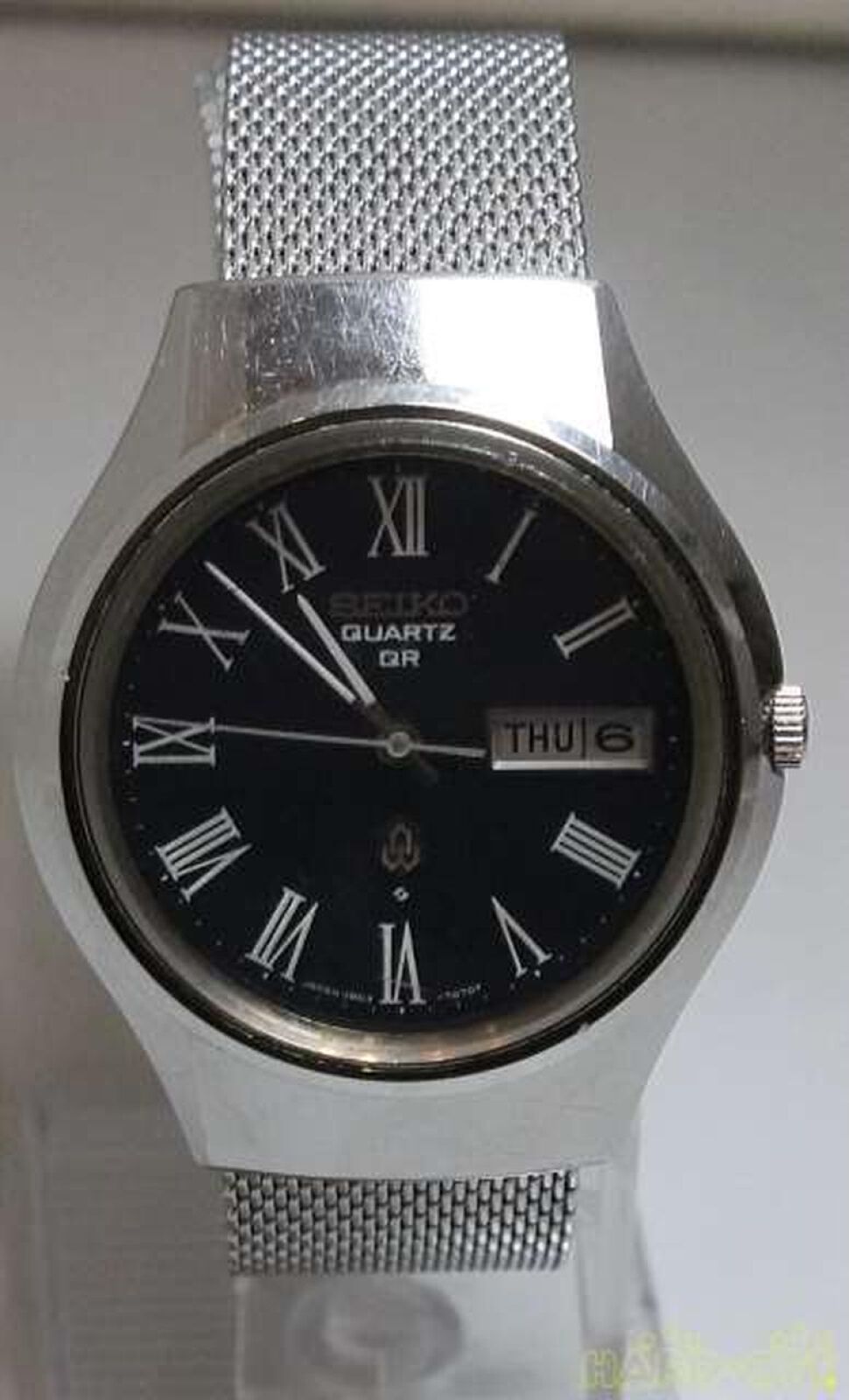 SEIKO QUARTZ QR Day/Date Black dial  Working Japan | eBay