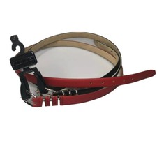Steve Madden Women s Set of 2 Belts Red Black Synthetic Size XL 34