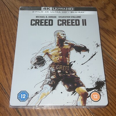 Creed 1 & 2 4k 2-Discs Bluray UK Steelbook Limited Edition NEW