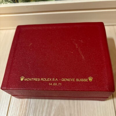 ROLEX Watch Case Red Leather Rolex Box only | eBay