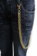 Men Women Gold Metal Wallet Chain Biker Chunky Link Jeans Biker Trucker