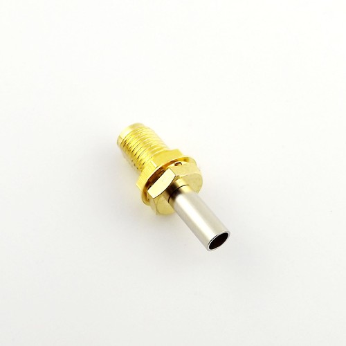 RP-SMA Female Nut Bulkhead Crimp For RG174 RG316 RG179 RG188 RG187 RF Connector - Picture 4 of 6