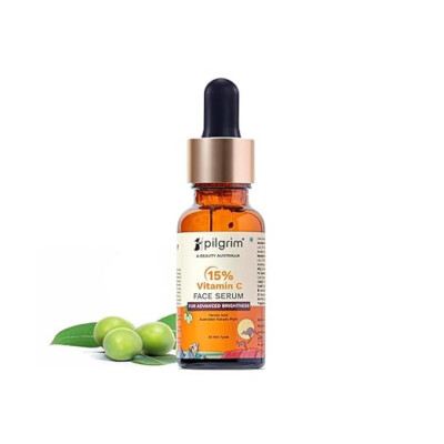 Pilgrim 15% Vitamin C Face Serum Ferulic acid, and Vit E For Glowing Skin 20ml