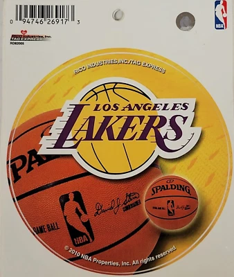 NBA Los Angeles Lakers - 4.5" Round Vinyl Decal, New - Image 1 of 2