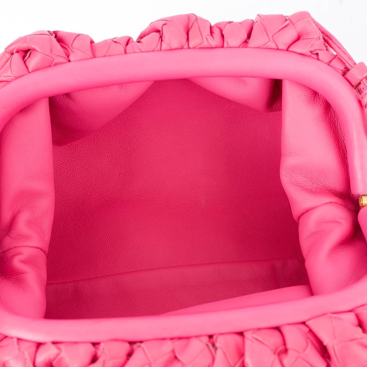 68226 auth BOTTEGA VENETA hot pink Intrecciato leather MINI 68226 auth BOTTEGA VENETA hot pink Intrecciato leather MINI