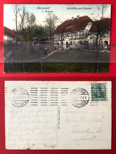 AK HERMSDORF bei Dresden 1912 Schloss Brauerei Schänke   ( 106925 - Bild 1 von 1