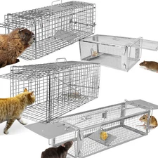 Humane Live Animal Trap Control Steel Cage for Rodent Rabbits Raccoon Squirrel