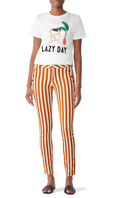 Scotch & Soda Bamboo Beach striped Pants 28/32 Actual 28x29 CO modal caramel