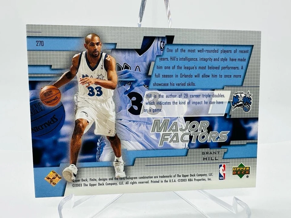 2003-04 Upper Deck Finite Gold /50 Grant Hill #270 HOF - Image 2 of 2
