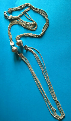 Collier Long Argenté Satellite - Occasion Bon état, Bijou Fantaisie