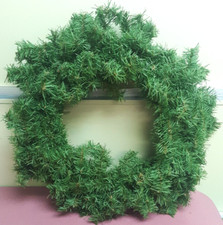 Artificial Evergreen Hanging Christmas Wreath 20" Posable Braches Holiday Decor