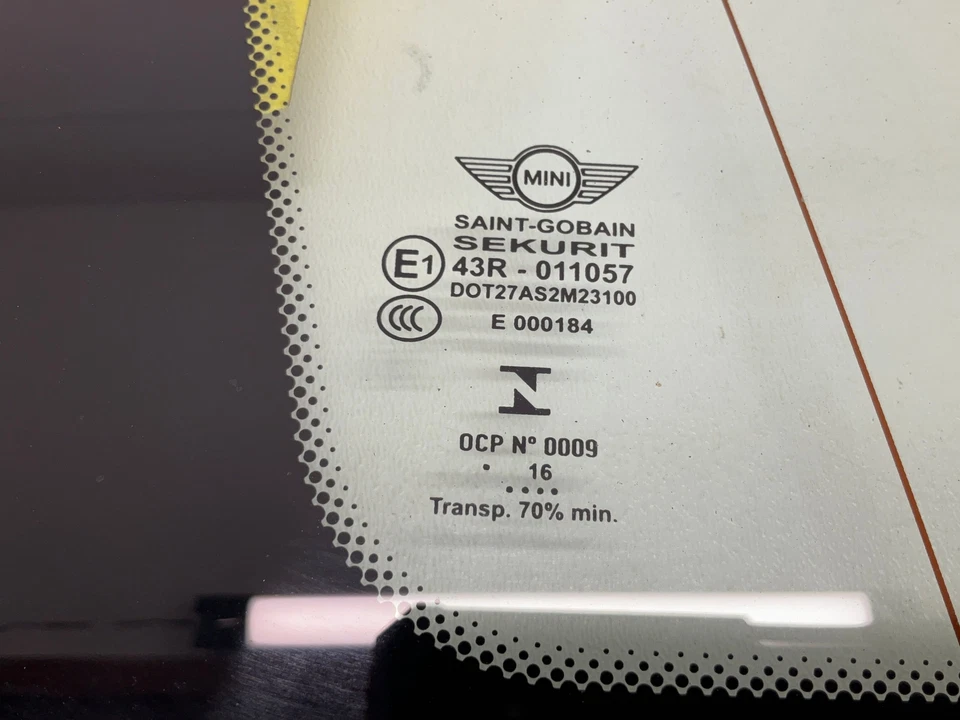 16-17 Mini Cooper S Clubman Trasero Izquierdo Conductor Cuarto Ventana Vidrio OEM CM Foto 3 de 4