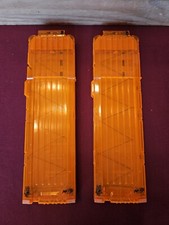 Set Of 2 Nerf N-Strike Elite 18 Round Opaque Orange Magazine Clip Replacements