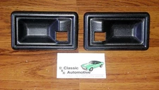 70-74 Camaro Firebird Door Handle Black Bezel Pair Inside Cup Escutcheon Insert
