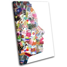 Woman fashion Illustration SINGLE CANVAS WALL ART Picture Print