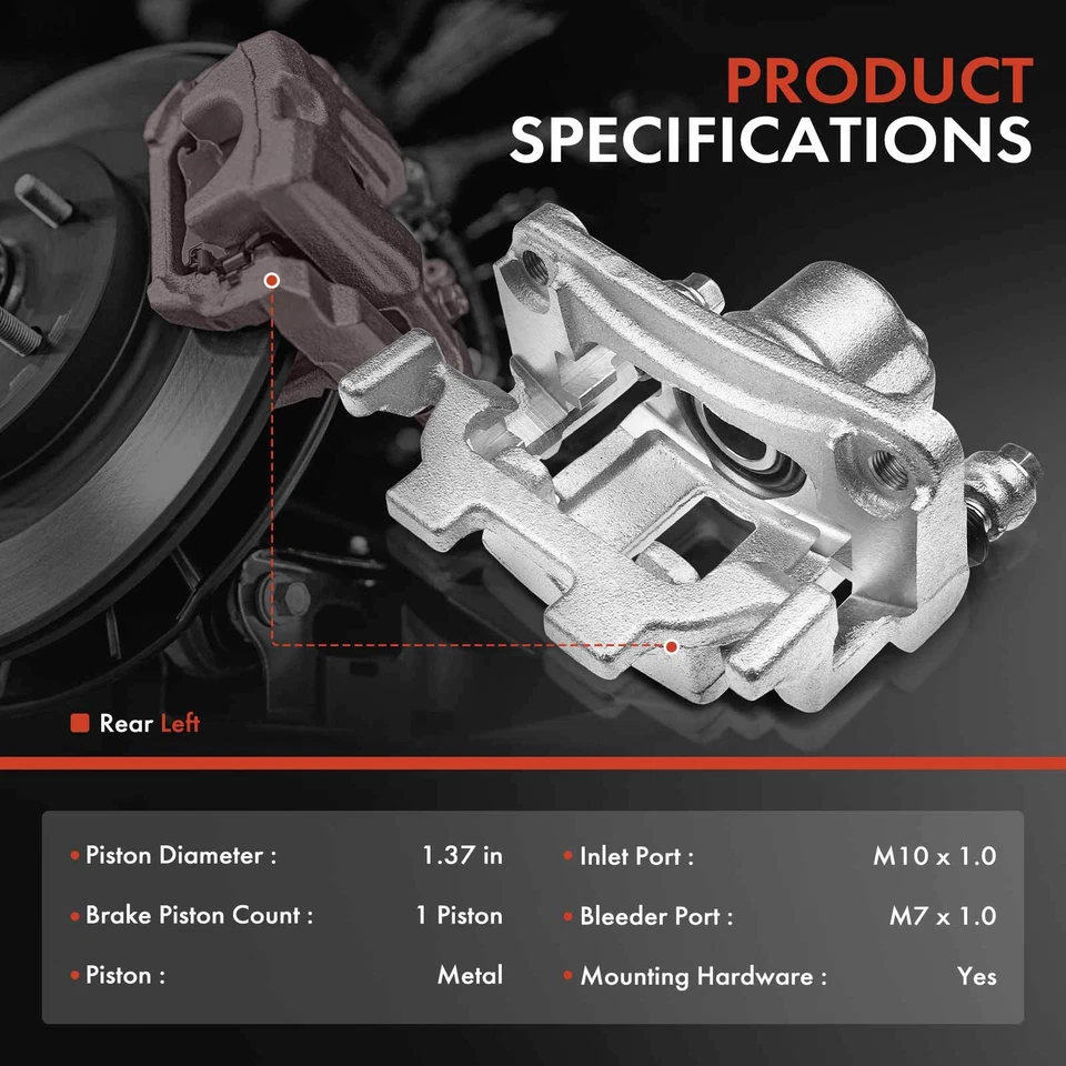 Задний тормозной суппорт водителя с кронштейном для Nissan Maxima 2009-2014 2016 2017 2018 - Изображение 2 из 4