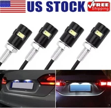 4× License Plate Light Tag Screw Bolt Lamp 12V White LED Bulb for Car Motorcycle