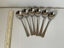 VERY RARE  HOUSLEY PENTHOUSE 6 SOUP SPOONS  STAINLESS STEEL CUTLERY B