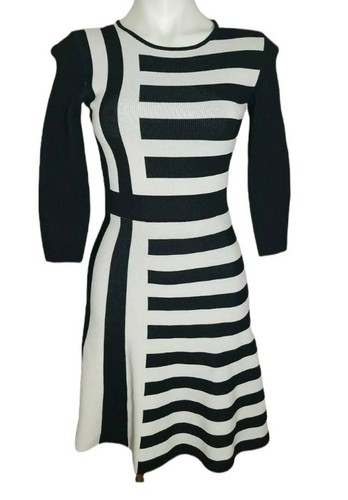 Eliza J Womens Size XS Striped Knit Fit 