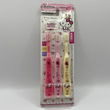 Hello Kitty Set of 3pcs TOOTHBRUSH NEW 14cm Japan