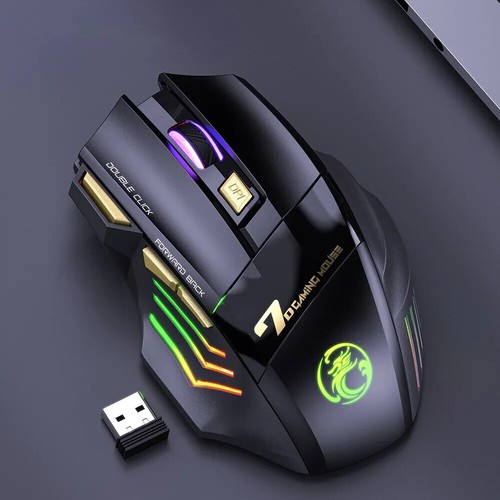 Gaming Mouse USB IMICE GW-X7 3200DPI Dual Mode Rechargeable 7 Keys Silent Mouse - Picture 5 of 20