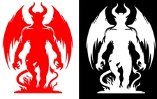 7" Devil Satan Graphic Vinyl Decal Car Truck Windows Laptop Tablet Notebook
