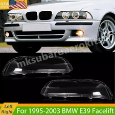 Headlight Headlamp Lens Cover For 1995-2003 BMW 5 Series E39 Facelift 525i 530i