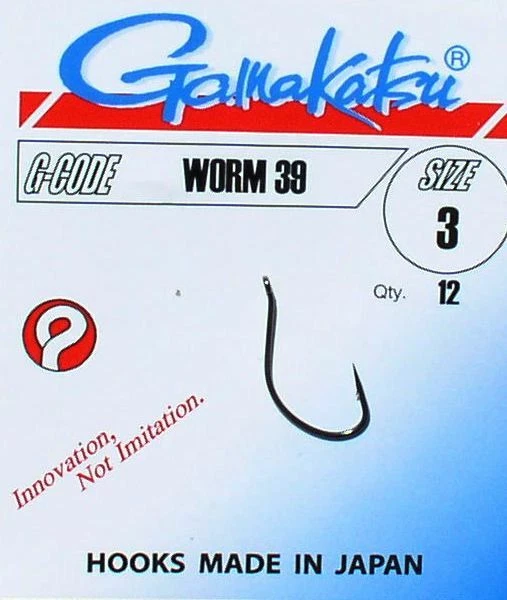 Gamakatsu Drop Shot Haken Worm 39, Zander, Barsch, Wurmhaken, Dropshot, Hook