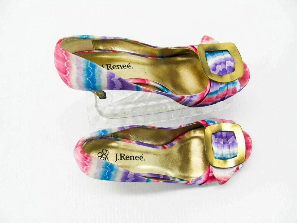 J Renee Women Shoe Silvia Size 7.5M Heel Pump Pre Owned qp - Image 2 of 4