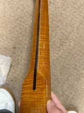 5A 22 Frets Tiger Flame Roasted Maple Electric Guitar Neck Gloss for Guitar Part