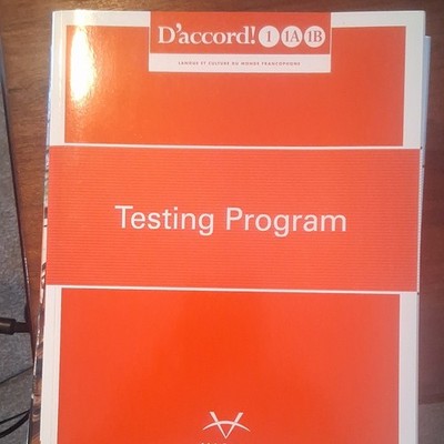 D'accord! 1 1A 1B Testing Program French Paperback Vista Higher Learning
