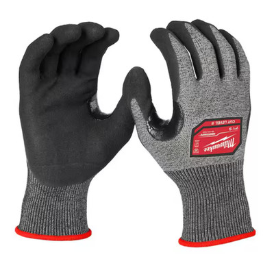 Milwaukee Medium High Dexterity Cut 5 Nitrile Dipped Outdoor Work Gloves