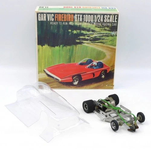 Garvic Firebird GTX 1000 restore project slot car 1:24 made in USA 1960s