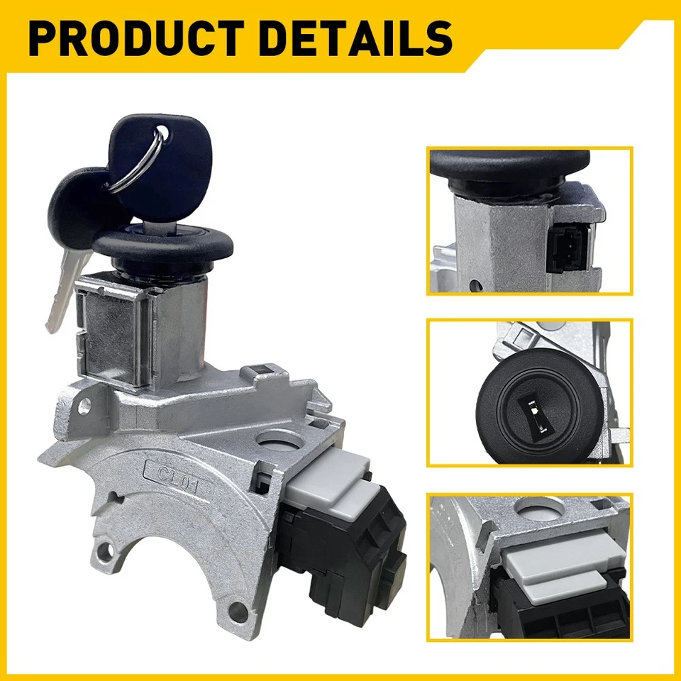 For 2003-2007 Hummer H2 Chevy GMC Ignition Starter Switch Lock Cylinder w/ Keys - Image 3 of 4