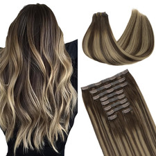 Clip in Hair Extensions Real Human Hair, Remy Human Hair Extensions Clip Ins for
