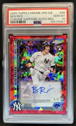 2025 Topps Chrome Ben Rice PSA 10