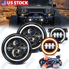 For Jeep Wrangler Jk Jku 07-17 Combo 7 Led Headlights 4 Fog Lights Kits 6000k For Jeep Wrangler Jk Jku 07-17 Combo 7 Led Headlights 4 Fog Lights Kits 6000k