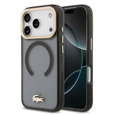 CG MOBILE Lacoste Stoßfestes Transparentes Frosted Gold Logo kompatibel mit