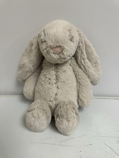 Jellycat BASHFUL BUNNY BEIGE MEDIUM 12" Soft Plush Toy Bunny Rabbit Pink Nose
